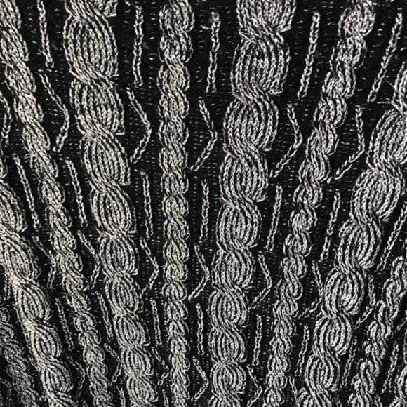 Franco Valeri Vintage 80s Cable Knit Metallic Knit Sweater Top Tunic Chunky Rare - Picture 11 of 11